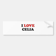 I Love Celia Bumper Stickers
