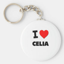 I Love Celia Keychain