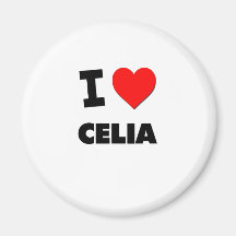 I Love Celia Magnets