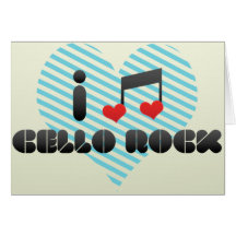 I Love Cello Rock Greeting Card