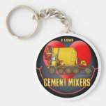I Love Cement Mixer Trucks Key Chain