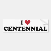I Love Centennial Colorado Bumper Sticker