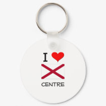 I Love CENTRE Alabama keychains