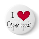 I Love Cephalopods Pin buttons by _OctoPie_ I Love Cephalopods Pin buttons