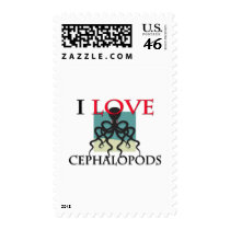 I Love Cephalopods Postage Stamps