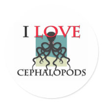 I Love Cephalopods stickers