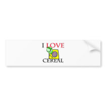 I Love Cereal bumper stickers by foodshirts I Love Cereal bumper stickers