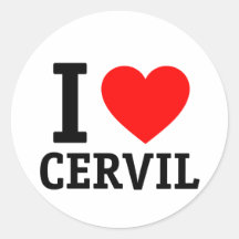 I Love Cervil Stickers