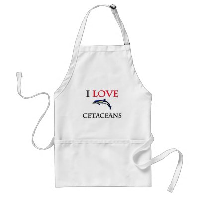 I Love Cetaceans Aprons by tshirtshirts