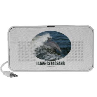 I Love Cetaceans (Bottlenose Dolphin Breaching) Travel Speakers