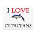 I Love Cetaceans postcards