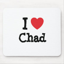 I love Chad heart custom personalized Mouse Pad