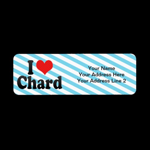 I Love Chard Return Address Label