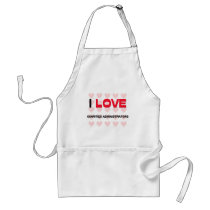I LOVE CHARITIES ADMINISTRATORS aprons