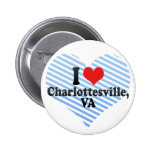 I Love Charlottesville,+VA Pinback Button