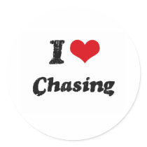 I love Chasing Round Sticker