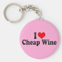 I Love Cheap Wine Key Chain