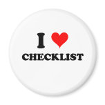 I Love Checklist Fridge Magnets