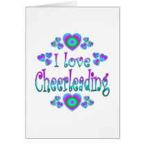 I Love Cheerleading Greeting Cards