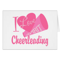 I Love Cheerleading Greeting Card