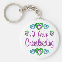 I Love Cheerleading keychains