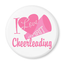 I Love Cheerleading Refrigerator Magnets
