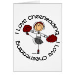 I Love Cheerleading Stick Figure Cheerleader Card