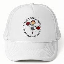 I Love Cheerleading Stick Figure Cheerleader hats