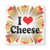 I Love Cheese Fridge Magnets