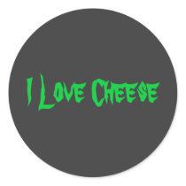 I Love Cheese stickers