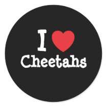 I love Cheetahs heart custom personalized stickers by funnycustomtshirts I love Cheetahs heart custom personalized stickers