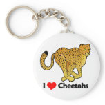 I Love Cheetahs Keychains