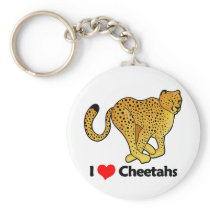 I Love Cheetahs Keychains