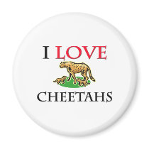 I Love Cheetahs magnets