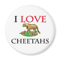 I Love Cheetahs magnets