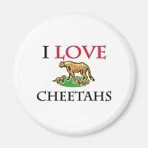 I Love Cheetahs Magnets