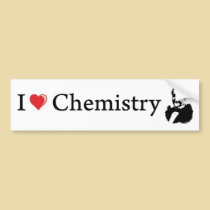 I Love Chemistry Bumper Sticker bumper stickers
