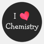 I Love Chemistry Round Sticker
