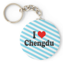 I Love Chengdu, China Key Chains