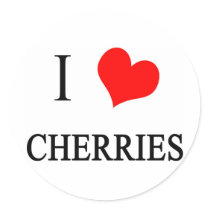 I Love Cherries stickers