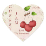 I Love Cherry Jam Heart Sticker