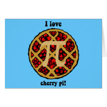 I love cherry pi greeting card