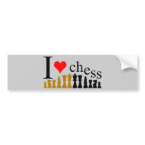 I love Chess Bumper Sticker