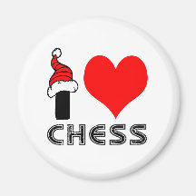 I Love Chess Design Magnet