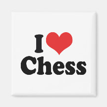 I Love Chess Fridge Magnet