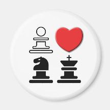 I LOVE Chess Fridge Magnets