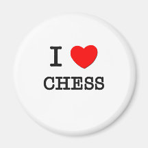 I LOVE CHESS FRIDGE MAGNETS