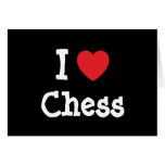 I love Chess heart custom personalized Greeting Card