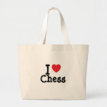 I love Chess heart custom personalized Tote Bags