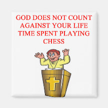 i love chess magnet